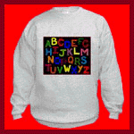 Alphabet children's sweatshirts.