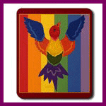 Rainbow bird mouse pad