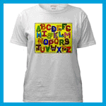 Women's T-shirt with an animals alphabet