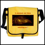 Spiral galaxy messenger bags and astronomy T-shirts