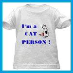 Baby and toddler T-shirts with I'm a cat person on them