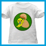 Baby shirts with hatching chicks