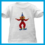 Baby tees with clowns