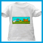 T-shirts for babies and toddlers with happy animals