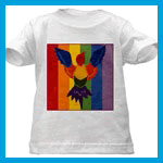 Baby and toddler T-shirts with rainbow birds