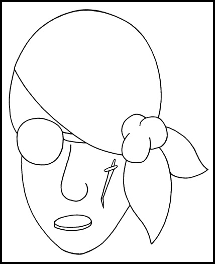 Pirate draw and tell story picture
