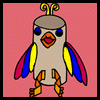 Children's stories and fairy tales from Baby Bird Productions. Logo for a children's free educational activity about a critter craft art project. A cardboard bird peers out.