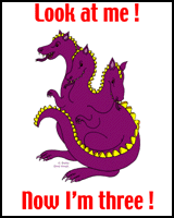3 year olds kids birthday T-shirt design with dragons