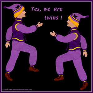 Twin boys look great in our YES, WE ARE TWINS baby clothes and children's clothing.