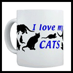 Cats on mugs