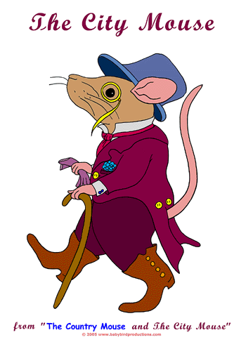 The city mouse appears on children's clothes, adult clothes and gift items.