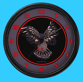 Pigeon in flight kids wall clock