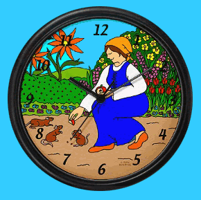 Kindness to animals kid's wall clocks