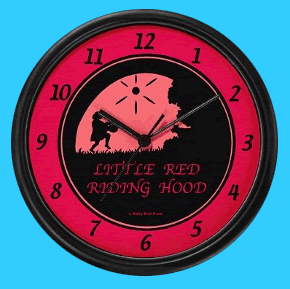 Little Red Riding Hood fairy tale wall clocks for children