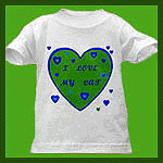 Family Love Clothing: "I Love My Cat" T-shirt.