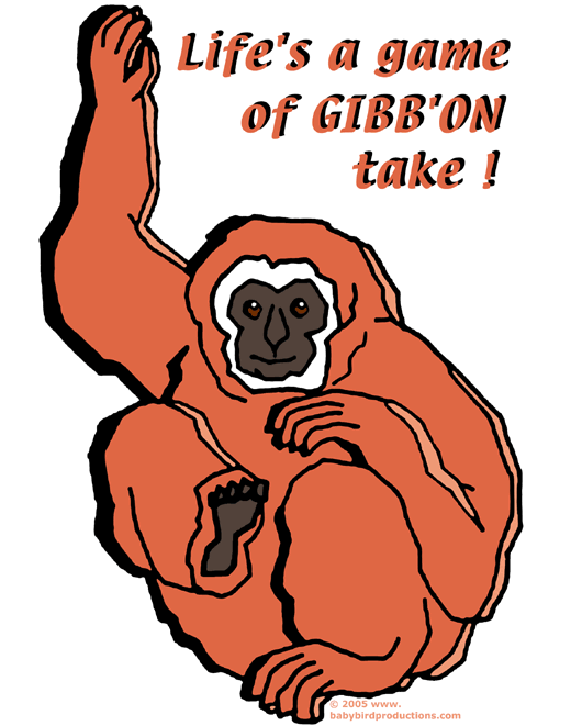 This gibbon picture is available on family clothing and gift items.