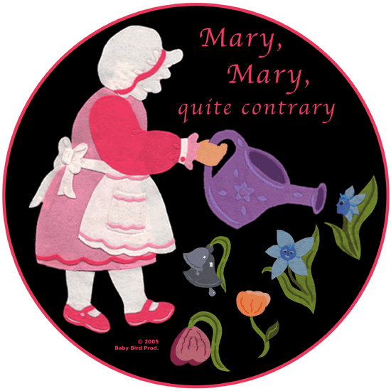Mary, Mary, quite contrary, is found on a variety of clothing and gifts for the whole family.