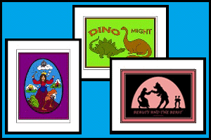 Kids room wall art framed prints