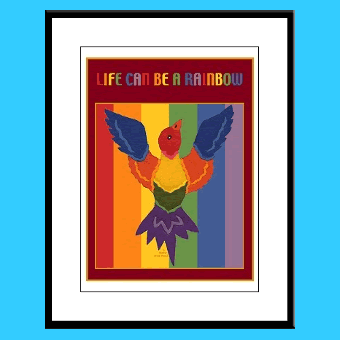 Life can be a rainbow kids wall art framed prints