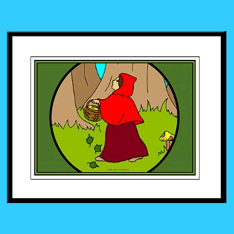 Little Red Riding Hood kids wall art framed prints