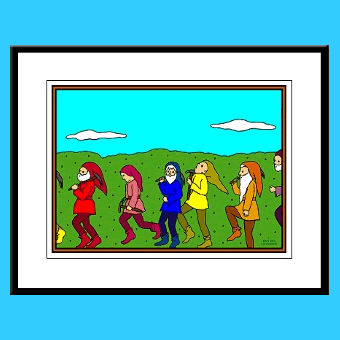 The Seven Dwarfs kids wall art framed prints