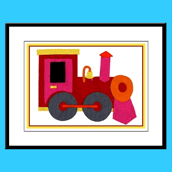 Steam train engine kids wall art framed prints