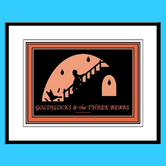 Goldilocks and the Three Bears fairy tale kids wall art framed prints