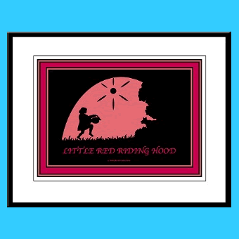 Little Red Riding Hood fairy tale kids wall art framed prints