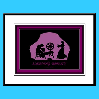 Sleeping Beauty fairy tale kids wall art framed prints