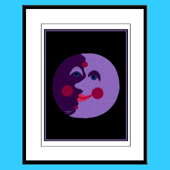 Smiling moon kids wall art framed prints