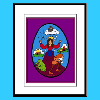 Fairy tale characters kids wall art framed prints