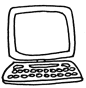 Great inventions: a drawing of a computer.