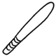 A drawing of a baseball bat.