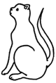 A drawing of a cat.