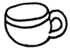 A drawing of a teacup.