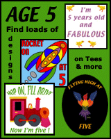 Age 5 birthday T-shirt and fifth birthday T-shirt